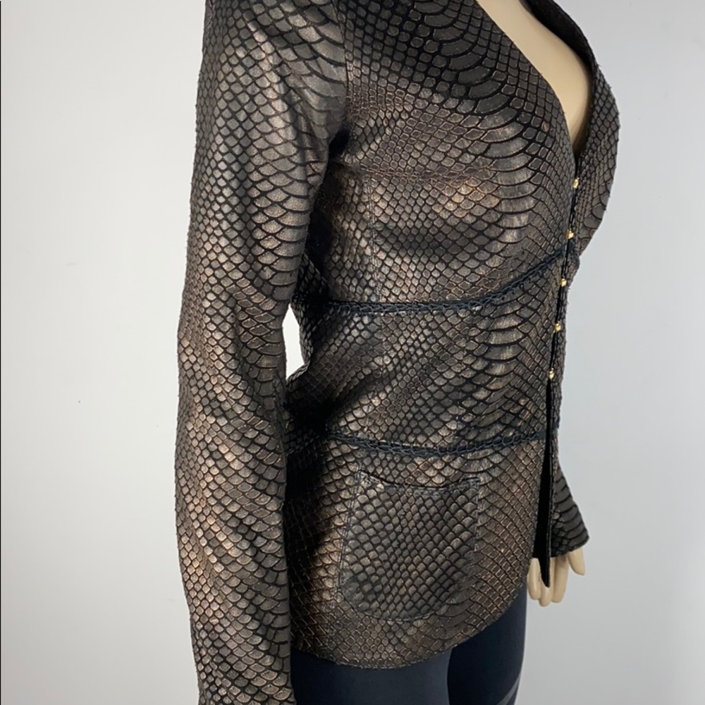 Natacha & Vanessa Python Embossed Jacket Small - image 5